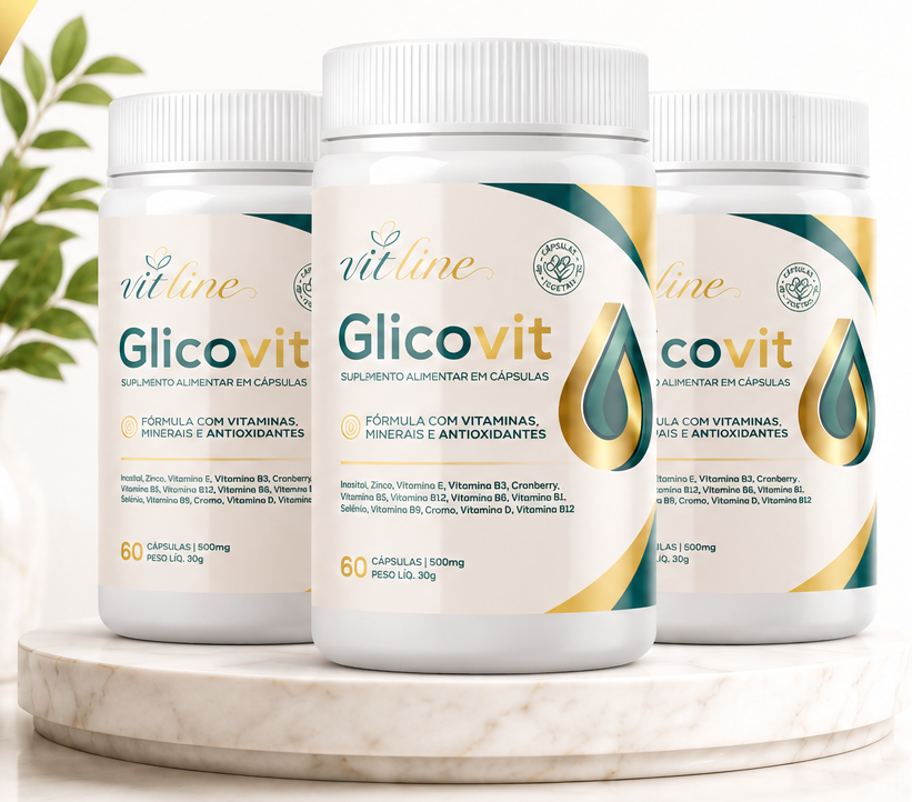 Kit com 3 potes de Glicovit