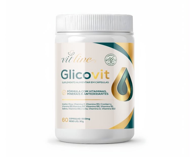 Pote de Glicovit — 60 cápsulas de 500 mg